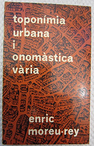 Beispielbild fr Toponmia urbana i onomstica vria zum Verkauf von AG Library