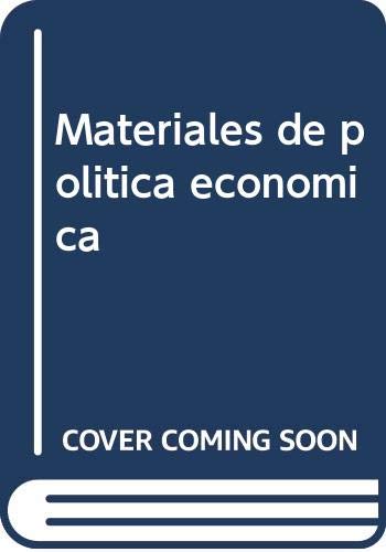 Stock image for MATERIALES DE POLITICA ECONOMICA for sale by AG Library