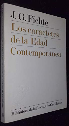 Imagen de archivo de Los caracteres de la edad contempornea a la venta por Librera Prez Galds