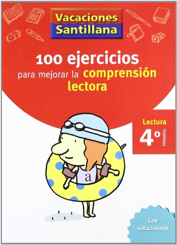 Imagen de archivo de 100 Ejercicio para mejorar la comprensin lectora, 4 Educacin Primaria. Cuaderno de vacaciones a la venta por Buchmarie