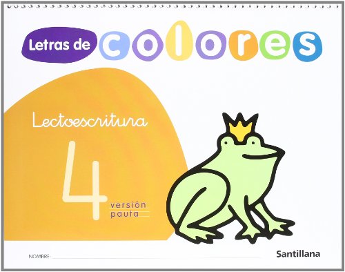 LETRAS DE COLORES 4 CUAD LECTOESCRITURA VERSION PAUTA SANTILLANA - AA.VV.