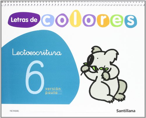 9788429480924: Letras de colores, lectoescritura. Cuaderno 6 (pauta) - 9788429480924 (CUADERNOS)