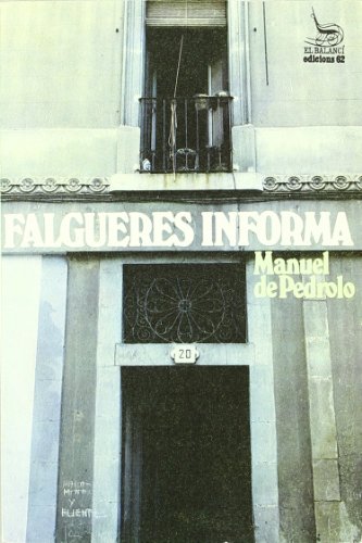 Imagen de archivo de Falgueres informa (Temps obert, 3) a la venta por El Pergam Vell