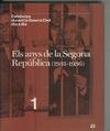ELS ANYS DE LA SEGONA REPÚBLICA (1931-1936) - Varios autores