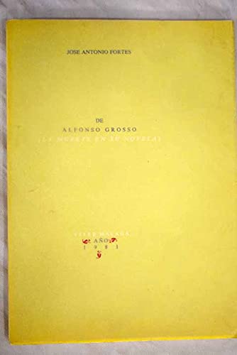 Stock image for Alfonso Grosso, la muerte en su novela. for sale by Librera PRAGA