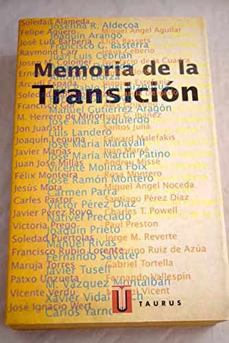 Imagen de archivo de MEMORIA DE LA TRANSICION (Spanish Edition) a la venta por Wonder Book