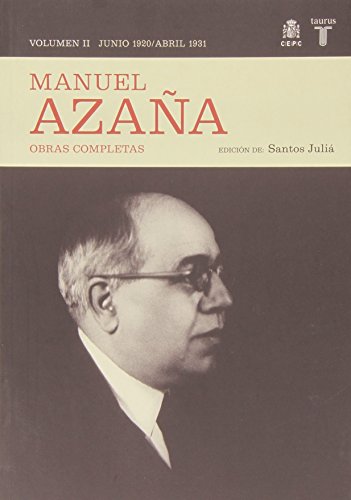 Imagen de archivo de O.c. manuel azaa tomo 2 junio 1920 / abril 1931 a la venta por OM Books