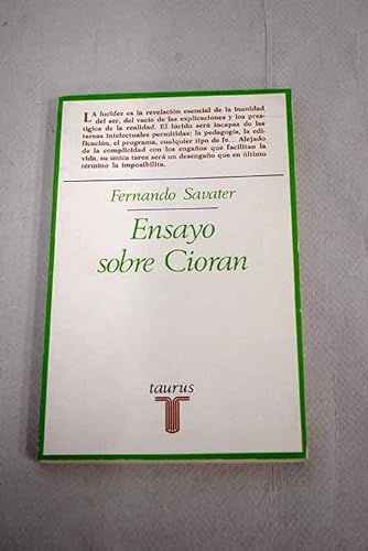 Imagen de archivo de Ensayo sobre Cioran a la venta por Iridium_Books
