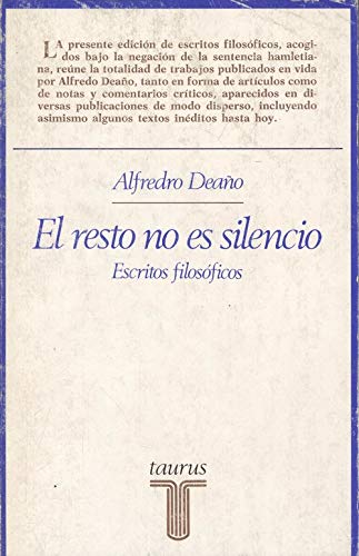 9788430612390: RESTO NO ES SILENCIO EL ENS239 (Spanish Edition)