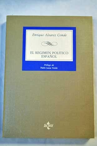 Beispielbild fr El Regimen Politico Espaol zum Verkauf von Librera 7 Colores