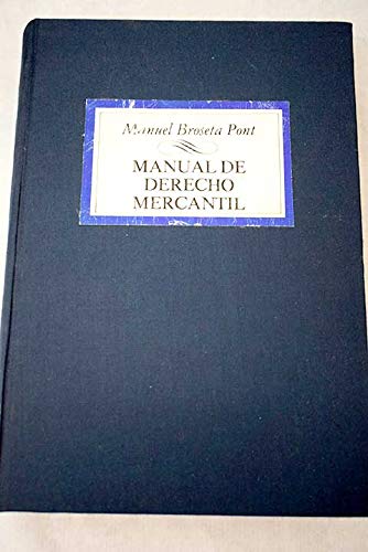 9788430909988: MANUAL DE DERECHO MERCANTIL.