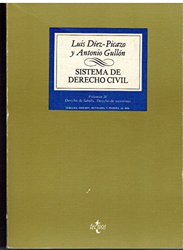 Imagen de archivo de Sistema de Derecho Civil Volumen Iv a la venta por Hamelyn