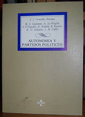 Imagen de archivo de Autonoma y partidos polticos a la venta por Almacen de los Libros Olvidados