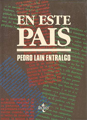 En este paiÌs (Spanish Edition) (9788430912810) by LaiÌn Entralgo, Pedro