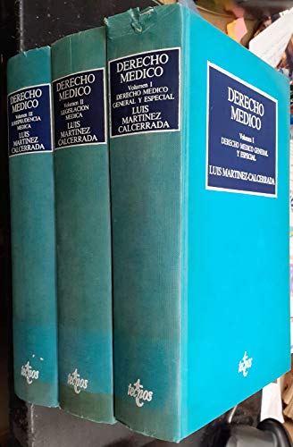 Beispielbild fr Derecho Mdico. Director de la obra Luis Martnez-Calcerrada. Coordinador: Jos Mara Martnez Calcerrada. TOMO I, II y III zum Verkauf von Librera Prez Galds