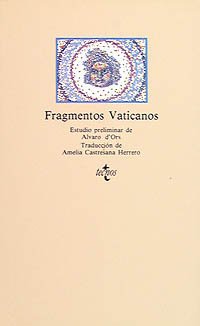 Imagen de archivo de Fragmentos Vaticanos (Spanish EditionD ' Ors, lvaro a la venta por Iridium_Books