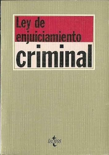 Imagen de archivo de LEY DE ENJUICIAMENTO CRIMINAL a la venta por Librera Gonzalez Sabio