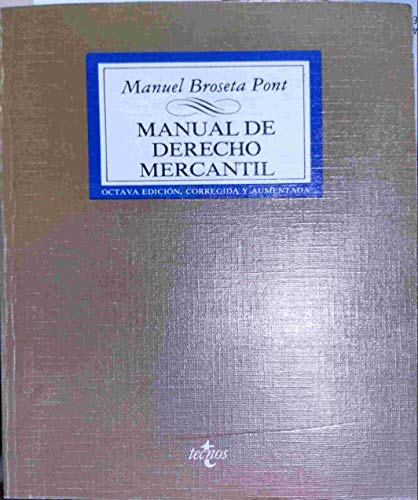 9788430918218: MANUAL DE DERECHO MERCANTIL