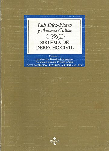 Imagen de archivo de Sistema de derecho civil vol. I a la venta por medimops