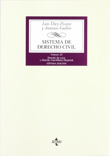 Imagen de archivo de Sistema de Derecho Civil: Vol. Iii: Derecho de Cosas y Derecho Inmobiliario Registral: 3 a la venta por Hamelyn