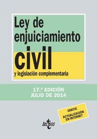 Beispielbild fr Ley de enjuiciamiento civil: y legislacion complementaria zum Verkauf von angels tolosa aya