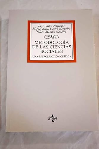 Stock image for Metodologia De Las Ciencias Sociales/ Methodology of Social Sciences: Una Introduccion Critica / a Critical Introduction (Spanish Edition) for sale by Iridium_Books