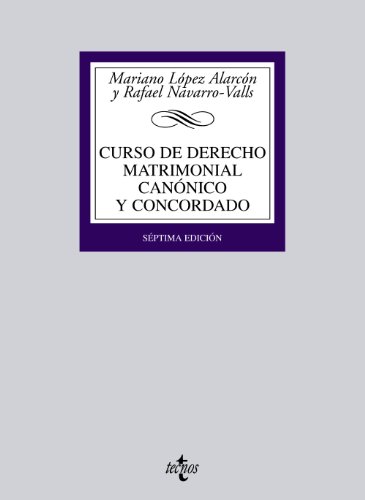 Beispielbild fr Curso de Derecho matrimonial cannico y concordado (Derecho - Biblioteca Universitaria de Editorial Tecnos) zum Verkauf von medimops