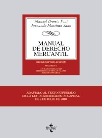 9788430951529: Manual de derecho mercantil / Manual of commercial law: Contratos Mercantiles. Derecho De Los Ttulos-valores. Derecho Concursal / Commercial Contracts. Securities Law. Bankruptcy Law