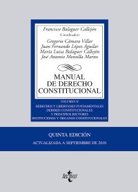 9788430951543: Manual de Derecho Constitucional: Vol. II: Derechos y libertades fundamentales. Deberes constitucionales y principios rectores. Instituciones y rganos constitucionales (Spanish Edition)