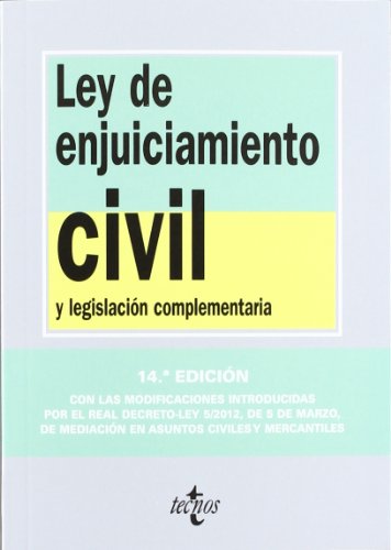 Imagen de archivo de Ley de enjuiciamiento civil : y legislacin complementaria (Derecho - Biblioteca De Textos Legales) a la venta por medimops
