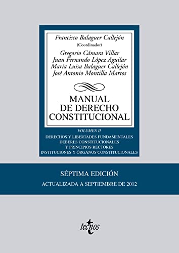 Imagen de archivo de Manual de derecho constitucional / CoBalaguer Callejn, Francisco; C a la venta por Iridium_Books