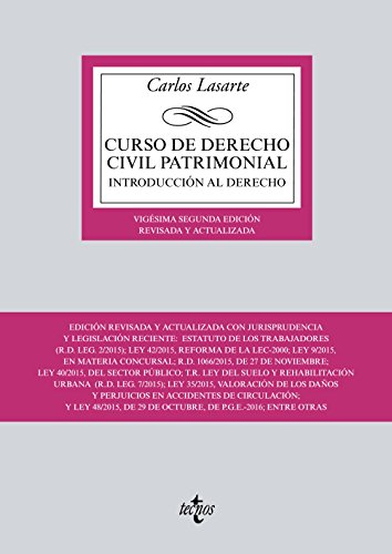 Stock image for Curso de derecho civil patrimonial : introduccin al derecho for sale by medimops