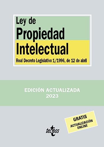 Imagen de archivo de LEY DE PROPIEDAD INTELECTUAL. REAL DECRETO LEGISLATIVO 1/1996, DE 12 DE ABRIL a la venta por KALAMO LIBROS, S.L.