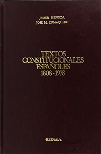 9788431306458: Textos constitucionales espaoles. (1808-1978)