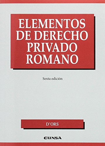 Stock image for ELEMENTOS DE DERECHO PRIVADO ROMANO for sale by KALAMO LIBROS, S.L.