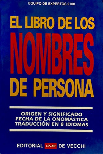 Stock image for El Libro De Los Nombres De Persona for sale by medimops