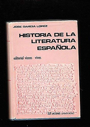 Beispielbild fr Historia De La Literatura Espanola zum Verkauf von Better World Books
