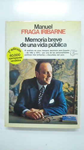 Beispielbild fr Memoria Breve de Una Vida Publica zum Verkauf von Hamelyn