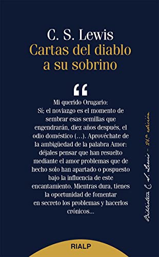 9788432147357: Cartas Del Diablo A Su Sobrino (26 Edicion) (Bibilioteca C. S. Lewis)