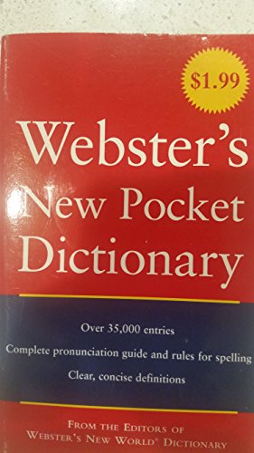 Imagen de archivo de Webster's New Pocket Dictionary a la venta por Foggypaws