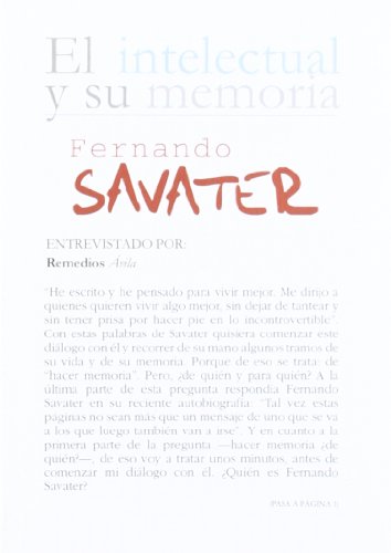 Beispielbild fr FERNANDO SAVATER EL INTELECTUAL Y SU MEMORIA zum Verkauf von Antrtica