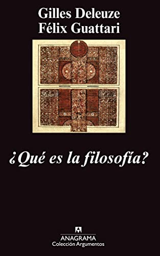 Beispielbild fr Qu es la filosofa? (Argumentos, Band 134) zum Verkauf von Versandantiquariat Felix Mcke