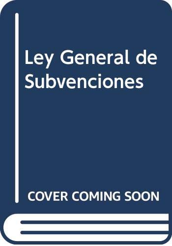 Imagen de archivo de Ley General de Subvenciones (Separatas) a la venta por medimops