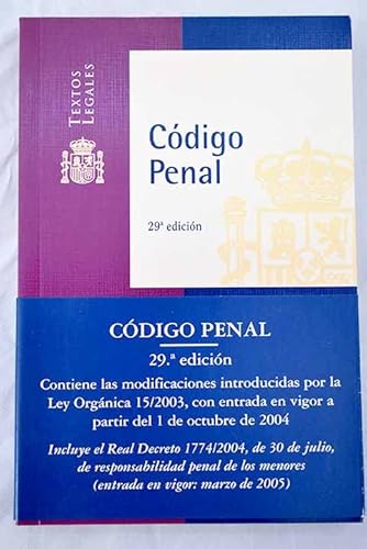 Imagen de archivo de CDIGO PENAL. a la venta por Zilis Select Books