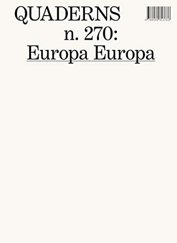 Imagen de archivo de Europa Europa: Quaderns #270 a la venta por Bookmonger.Ltd