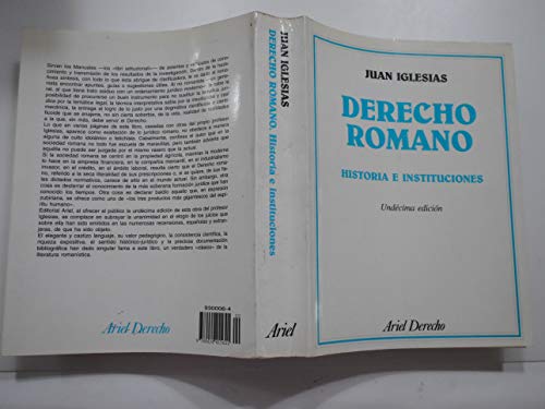 Imagen de archivo de Derecho romano. Historia e instituciones a la venta por medimops