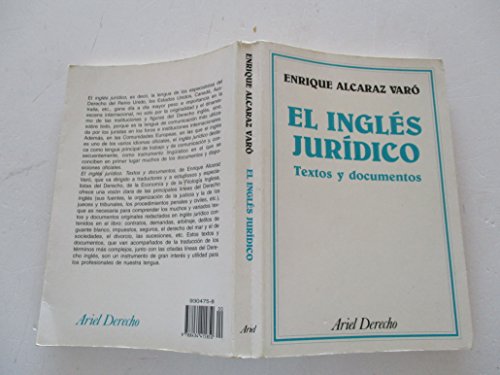 Imagen de archivo de El Ingles Juridico: Textos y Documentos a la venta por ThriftBooks-Atlanta