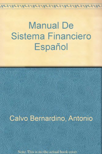 9788434421950: Manual De Sistema Financiero Espaol