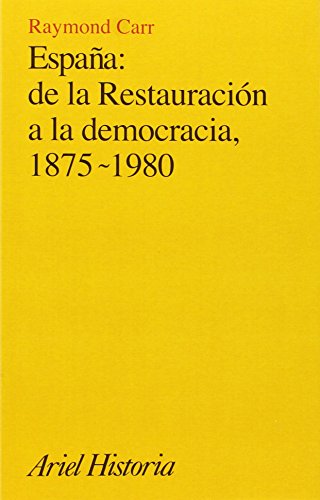 Imagen de archivo de España: de la Restauración a la Democracia, 1875-1980 a la venta por Hamelyn