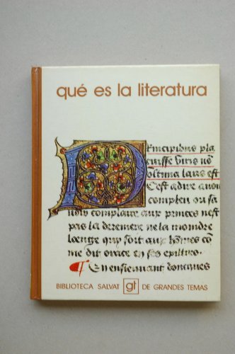 Imagen de archivo de Qu Es La Literaura a la venta por ThriftBooks-Atlanta